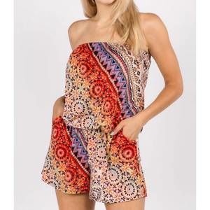 NEW VAVA amaya tube romper in red multi